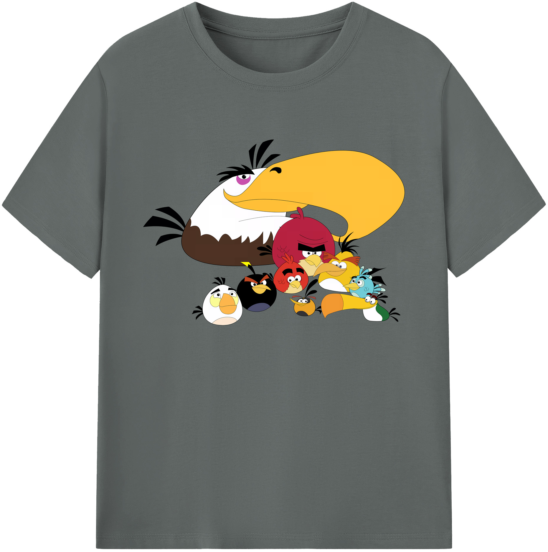 （画像用） Angry Birds アングリーバード 綿100％ メンズ半袖Tシャツ｜肌触りやわらか＆通気性